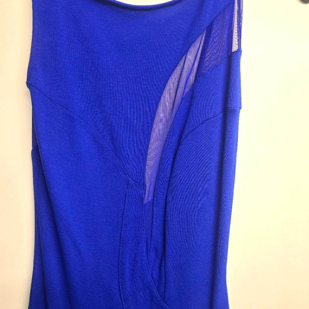 Asos indigo blue mesh bodycon dress